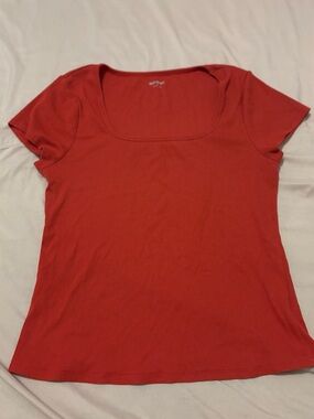 Old Navy Scoop Neck Short Sleeve Top - Red